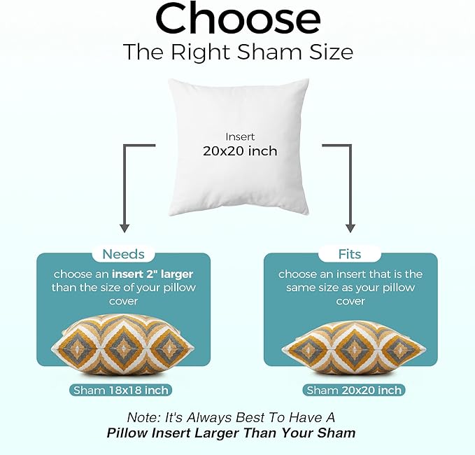 puredown® 24x24 Throw Pillow Inserts Set of 1 – Supportive & Fluffy Down Alternative Pillow Forms for Couch, Sofa & Bed, Indoor Decorative Cushion Stuffer