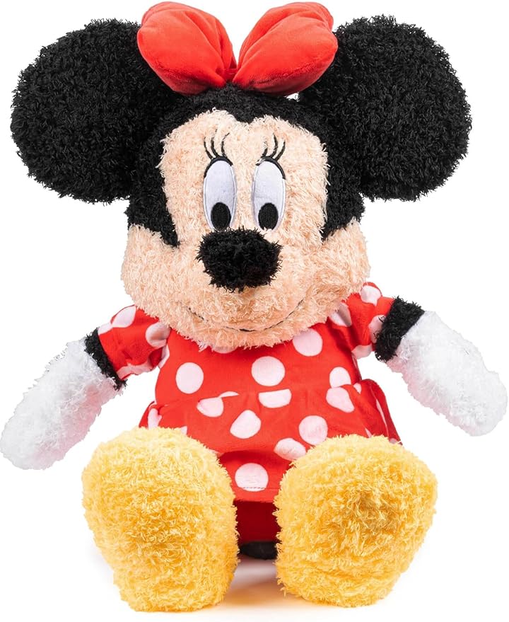 Jay Franco Disney Plush Pillow Buddy - Ultra-Soft Stuffed Character Plushie & Fuzzy Pillow, Official Licensed Product, Red - Minnie Mouse