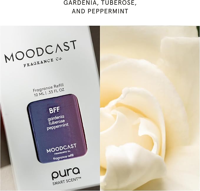 Pura & Moodcast Home Scent Refill - Smart Home Air Diffuser - Long-Lasting Premium Fragrance per Refill - Household Essential - Clean & Safe Diffuser Fragrance - 2 Pack, BFF
