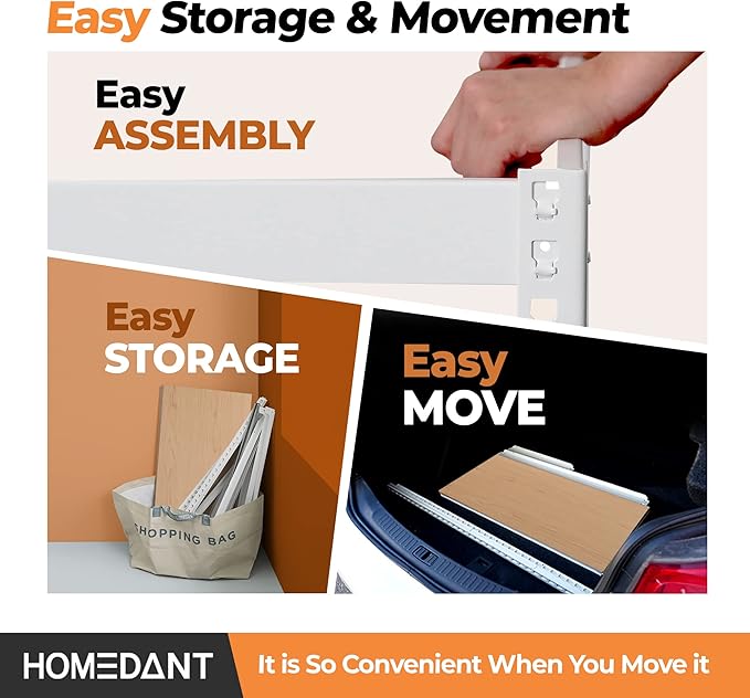HOMEDANT 35.9" W 5 Tier Heavy Duty Garage Shelving Adjustable Metal Rack Storage Shelves Standing Shelf Unit Organizers Pantry Closet White 2Pack
