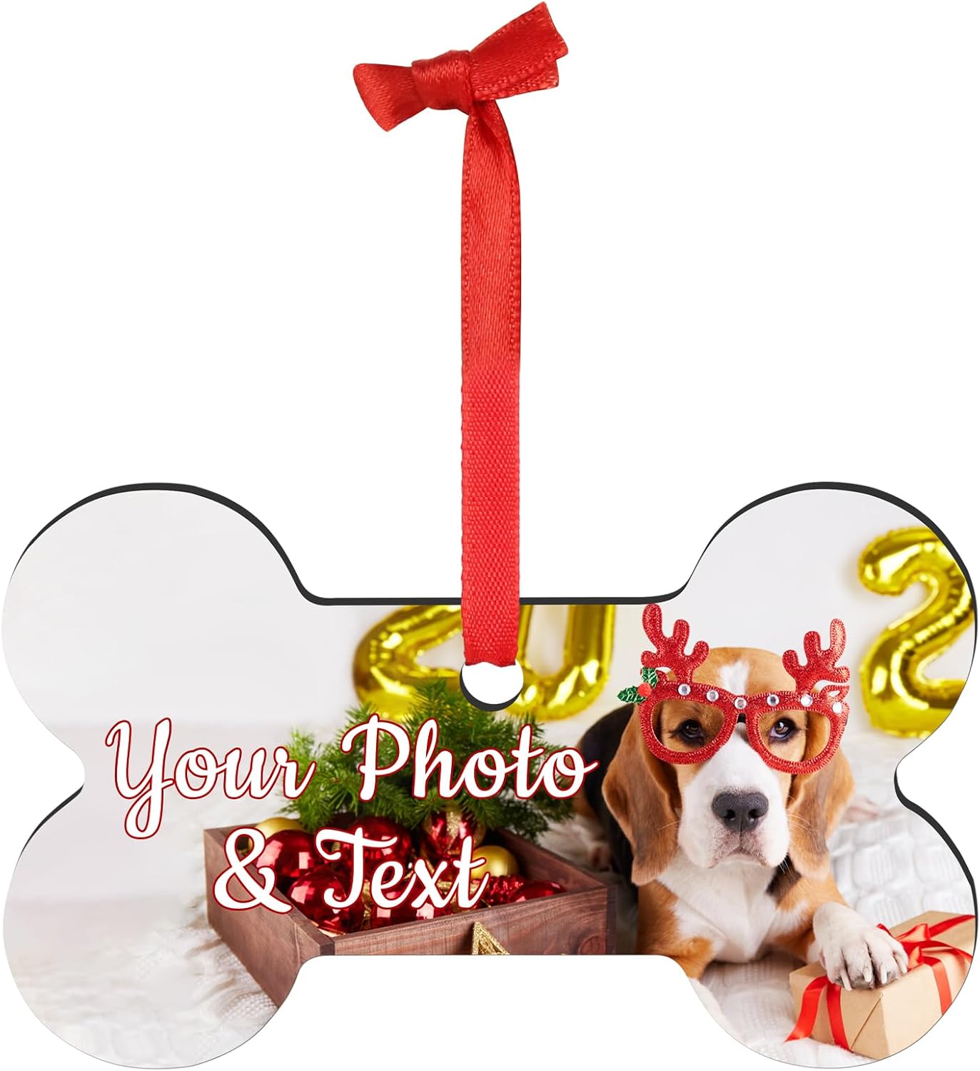 Personalized Christmas Ornaments 2025, Wood Custom Photo Text Hanging Ornament Customized Christmas Tree Decorations Gift for Family, Kids, Friends, Couples, Wedding