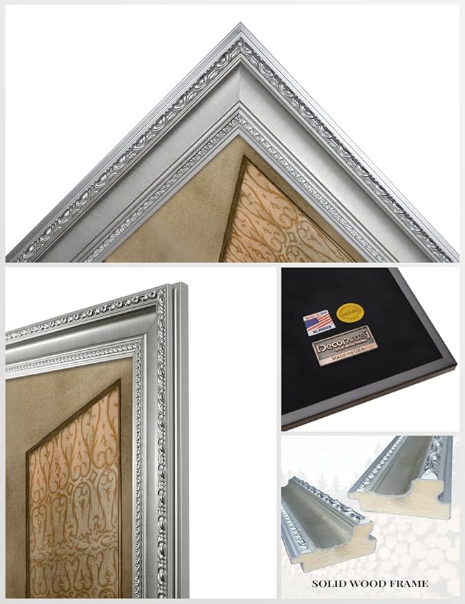 DECORARTS - The Last Supper, Leonardo da Vinci Classic Art Reproductions. Giclee Prints Acid Free Cotton Canvas with Matching Silver Solid Wooden Frame. Total Framed Size: 34.5" W x 20.5" H