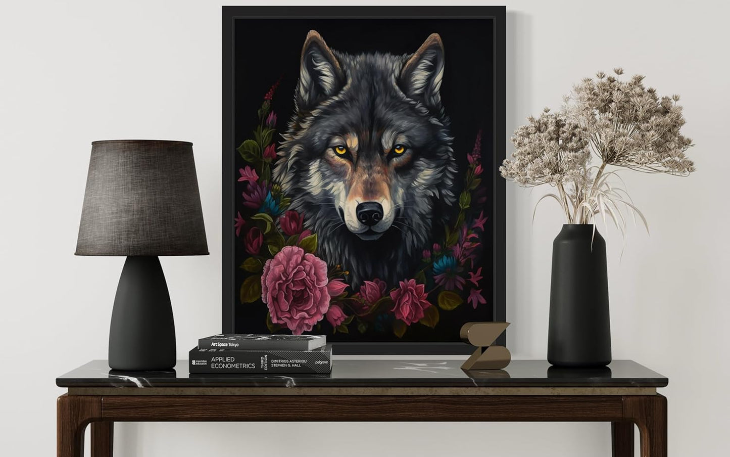 Vintage Wolf Poster Art Print, Halloween Scary Wall Art Academia Spooky Painting Decoration for Horror Prints, Gothic Posters Bedroom Decor 89 (Vintage Wolf, 16 x 20 inches, Unframed)