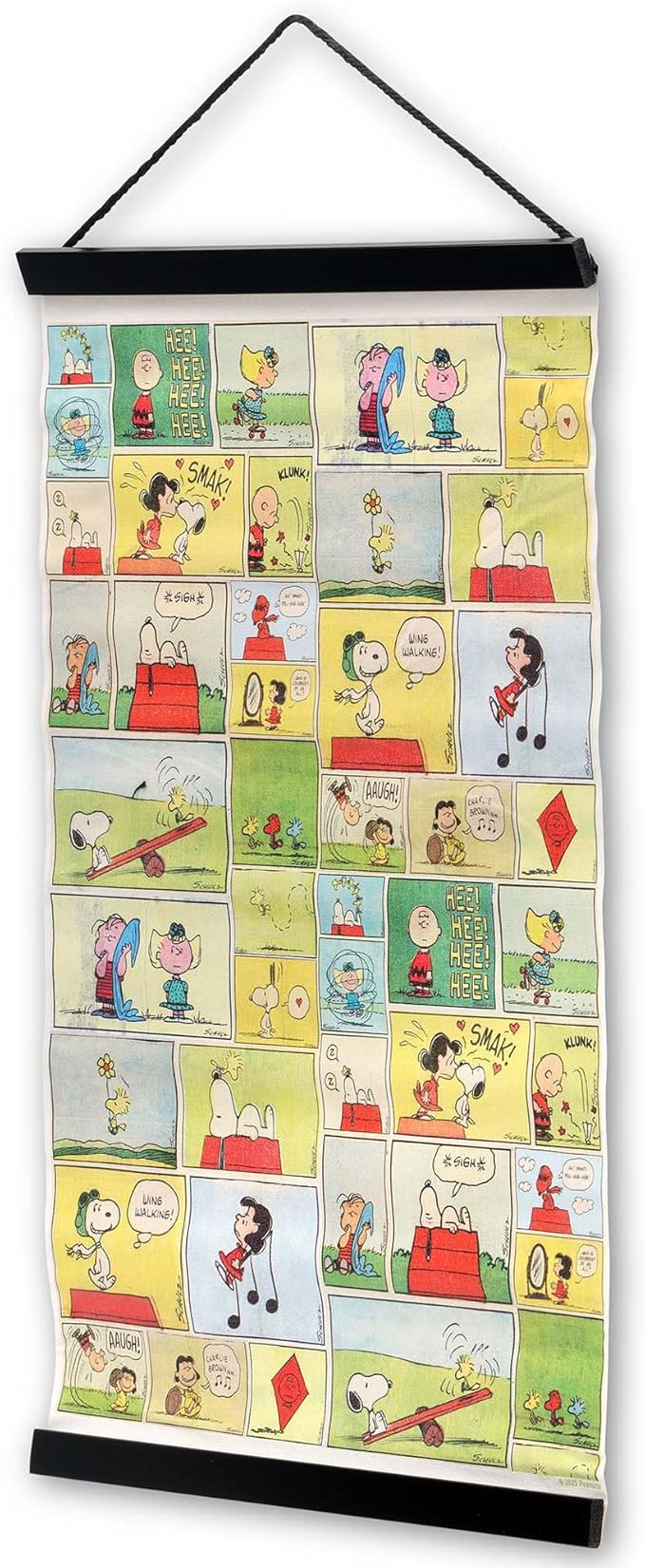 Peanuts Comic Strip Hanging Canvas Banner - Vintage Peanuts Wall Decor for Home or Office