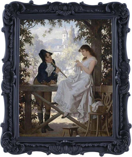 Antique Picture Frames 8x10 Vintage Victorian Ornate Picture Frames with Front Glass Wall Mount and Tabletop Gothic Home Decor Retro Gallery Wall Decor,1 Pack,Black