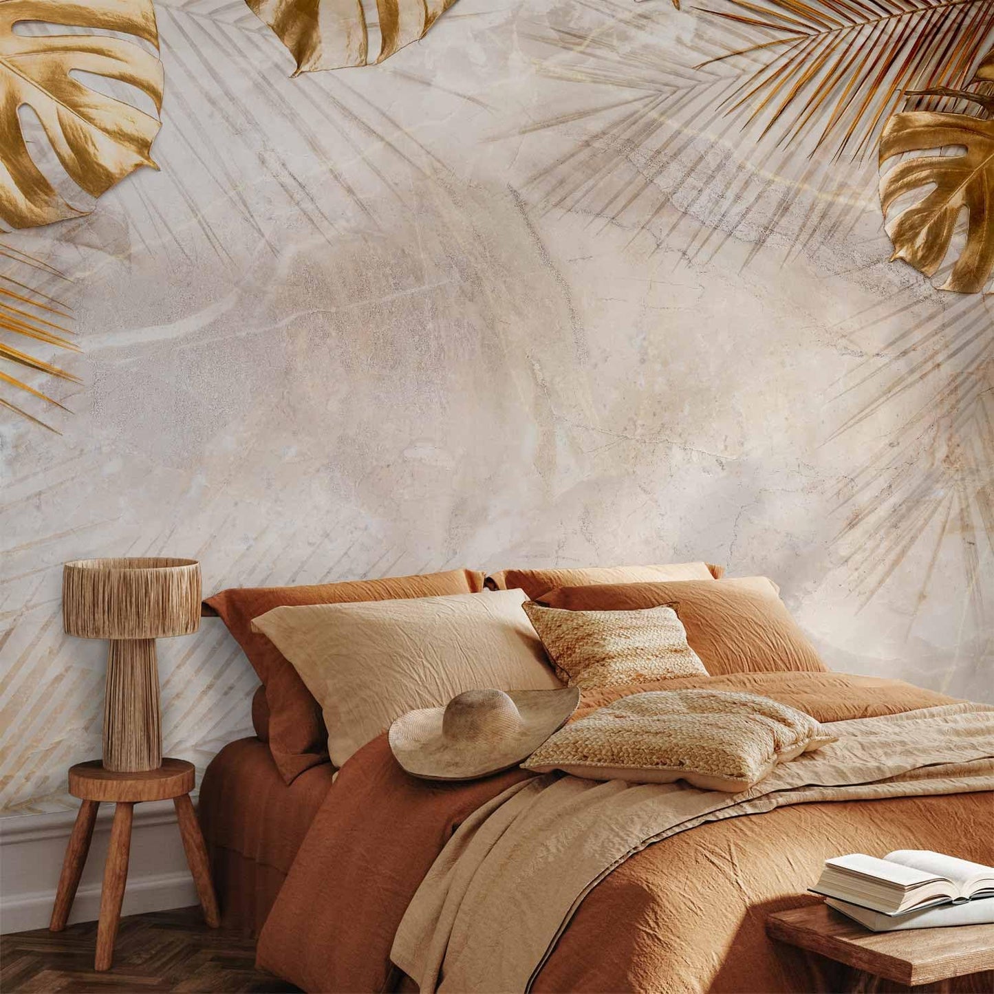 artgeist Wall Mural Tropical Leaves 118x83 in - XXL Non-Woven Wallpaper Fleece Wall Decor Photo Print Picture Image Design Monstera Palm Green Leaves b-C-0788-a-a