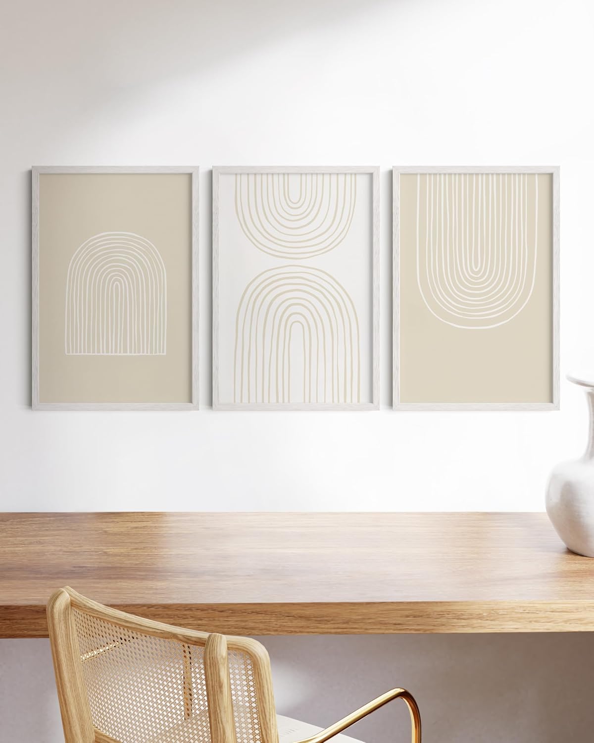 HAUS AND HUES Standalone White Oak Frame Set of 3-16x24