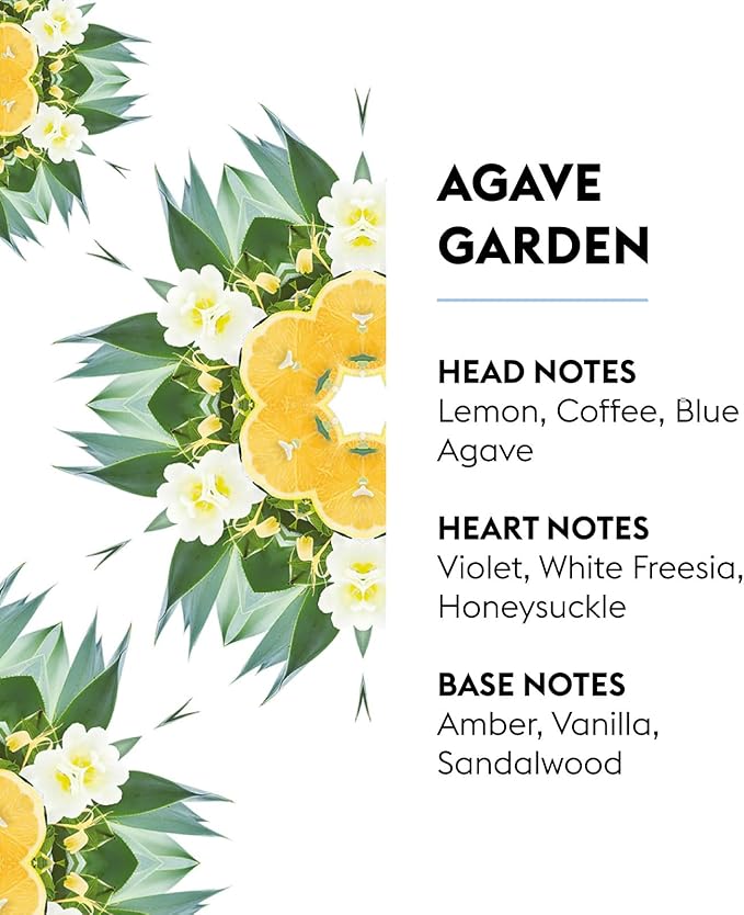 Maison Berger Agaves Garden Lampe Berger Refill, 1 Liter (33.8 fl oz), 2-in-1 Catalytic System, Neutralizes Odors and Diffuses Fragrance, Lemon, Coffee, Blue Agave, Made in France