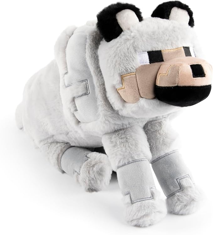 Jay Franco Minecraft Plush Pillow Buddy - Soft Plushie Stuffed Pillow, 19 Inches, Gray - Wolf
