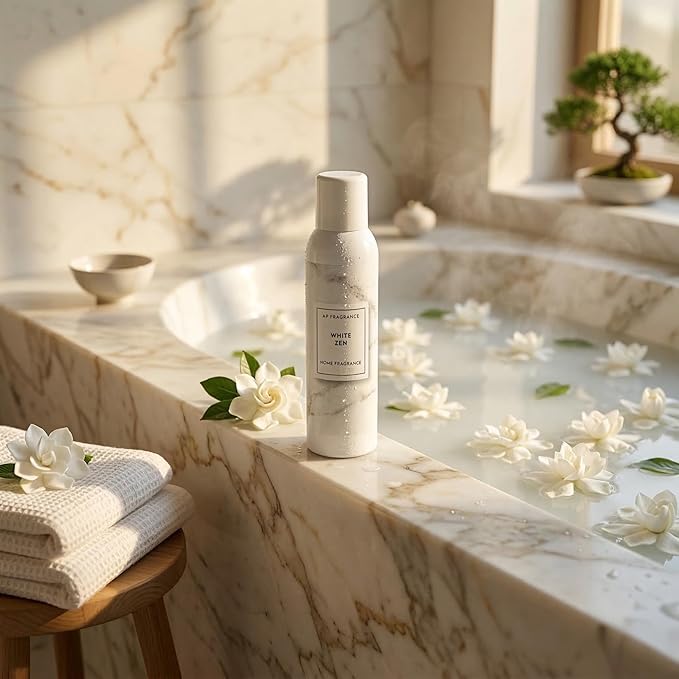 Room Fragrance Air Freshener Spray Concentrated Bathroom, Kitchen, Car, or Office Deodorizer, U.S.- Made by AP Fragrance (White Zen)