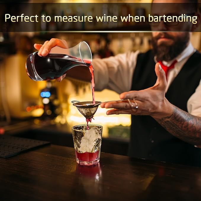 Remagr 36 Pack Single Serving Wine Carafe Glass Small Mini Carafe Individual Wine Refill Decanter for Dinner Parties Tastings Bars Restaurants (6.5 oz)