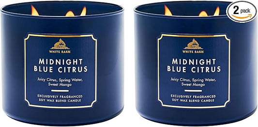 Bath & Body Works Midnight Blue Citrus 3-Wick Candle 2-Pack