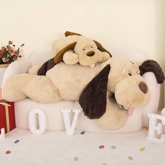 MorisMos Giant Stuffed Dog Animals, 51inch Big Stuffed Dogs Plush, Soft Large Puppy Pillow for Kids, Girls, Boys