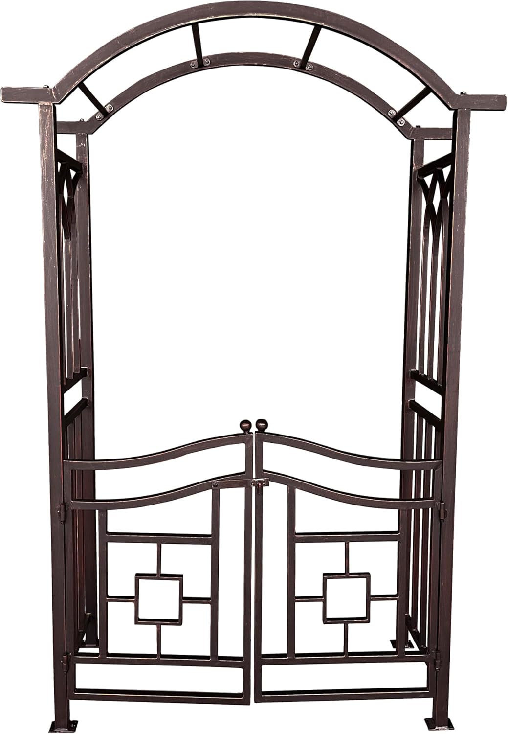 Bronze Aluminum Garden Arbor Arch with Gate