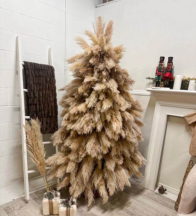40" inch 20 Stems Natural Pampas Grass Decor Tall, Pompas Grass, Tall Pampas Grass for Wedding, Party, Farmhouse, Boho Home Decor