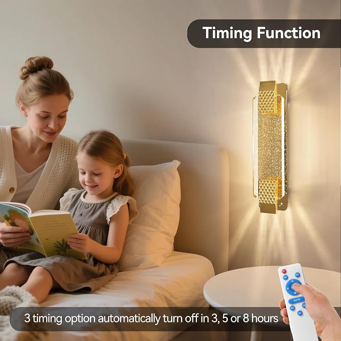 camuucci Battery Operated Wall Sconce, Rechargeable Gold Light 1 Pack | Wireless Wall Lamp with 12000mAh Battery，Not Hardwired Wall Fixture for Bedroom Living Room - 14.5 Inches