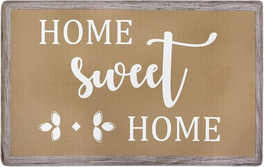 Anti-Fatigue Floor Comfort Mat - 18 x 30 Inch (Farmhouse Tan) - Waterproof Non-Slip Rug - Easy to Clean Cushioned Mat for Kitchen, Bathroom, Standing Desk & Office - Achim Home Decor