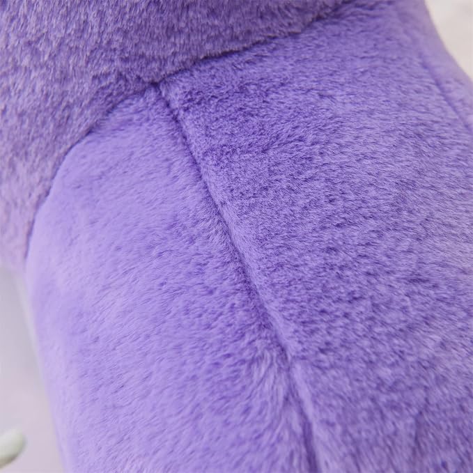 A Nice Night Faux Fur Reading Pillow Bed Wedge Adult Children Backrest with Arms Back Support for Sitting Up in Bed/Couch for Bedrest,Large Size,Light Purple