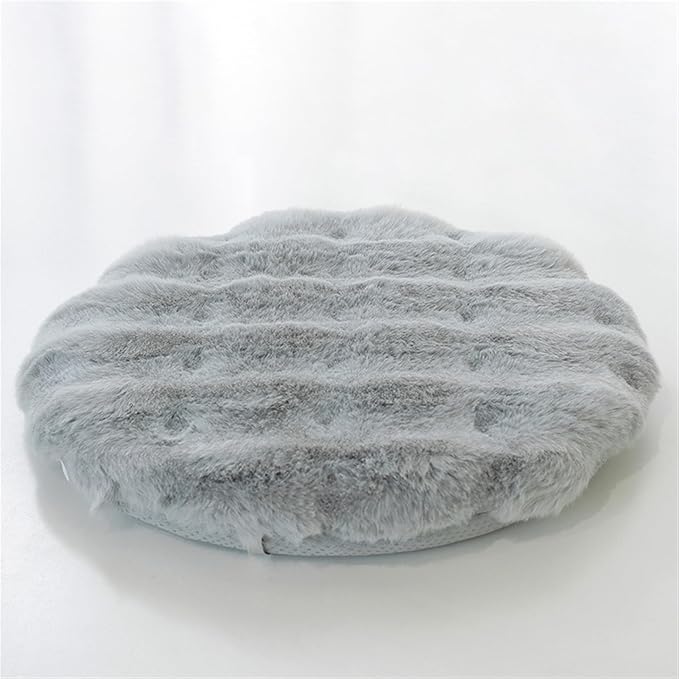 Lifup Round Chair Pads Memory Foam Seat Cushion Soft Cozy Plush Non Slip Thick Pad with Ties and Removable Cover for Dining Room, Office Grey 2 16 x 16 Inch