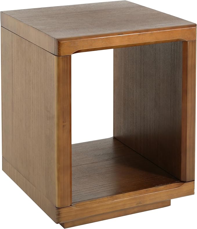 Christopher Knight Home Cubes Modern Coffee Table with Storage, Wooden Square Side Table, Living Room Sofa End Table, Walnut