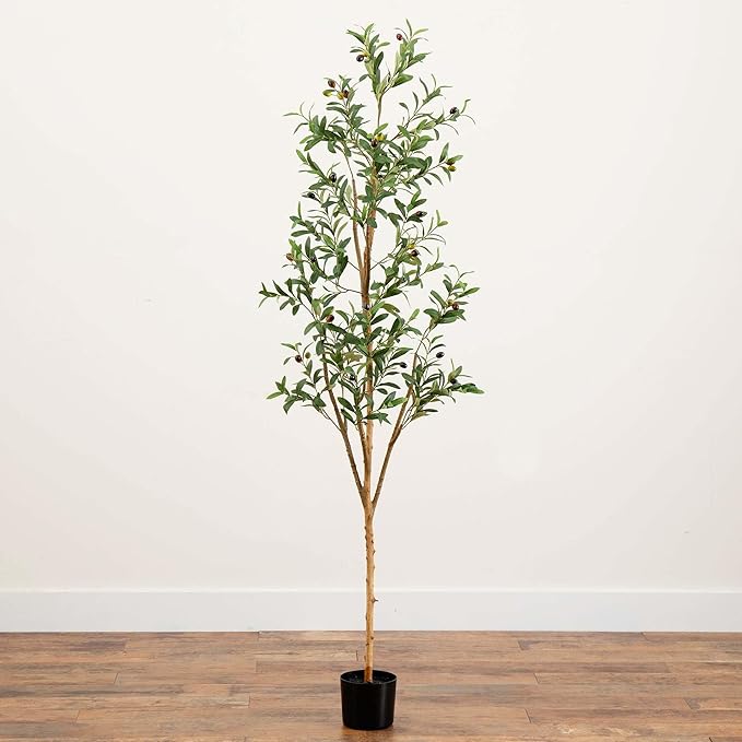 Artificial Potted Olive Tree - 6' - Green