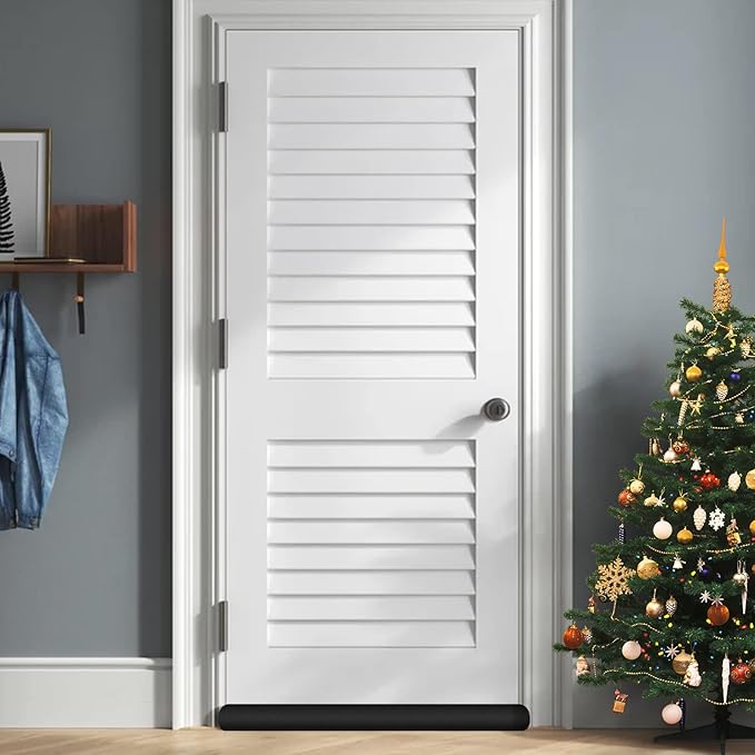 MAXTID 2 Pack Door Draft Stopper 36" Black & Grey