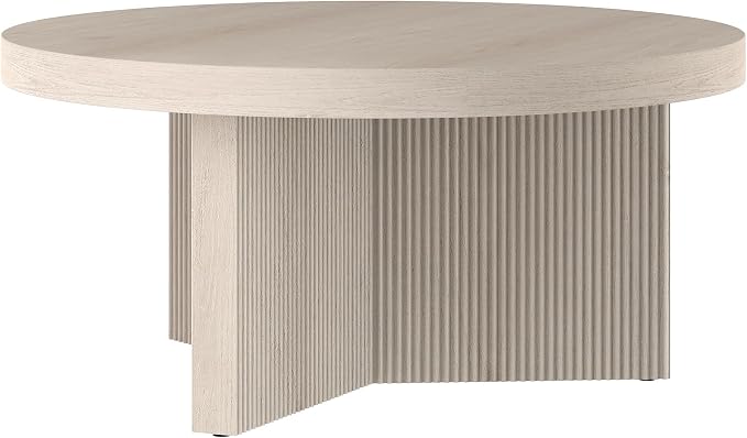 Henn&Hart Holm Coffee Table, 32" Wide, White