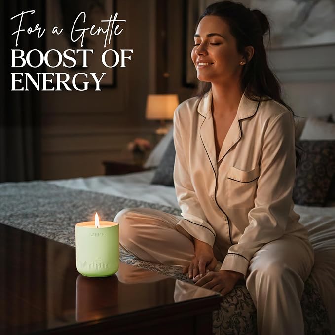 CAFTARI Elixir Scented Candle for Women & Men | Bergamot and Tea Accord | Non Toxic Candle | Premium Soy Coconut Wax Blend | Vegan Aromatherapy | Elegant Ceramic Jar | Luxury Gift | 10.5 oz