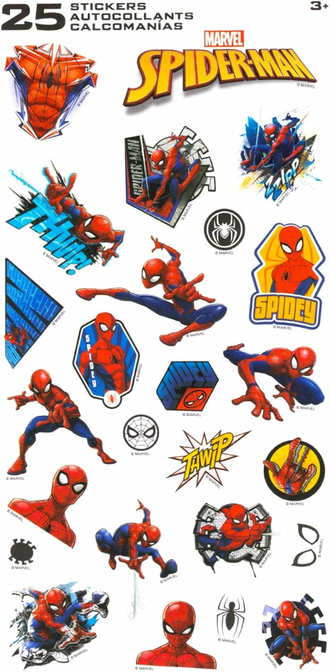 Spiderman Rug for Kids Room Set - Bundle with 48x72in Area Carpet for Bedroom, Room Decor, Plus Stickers and More | Spiderman Rug for Bedroom