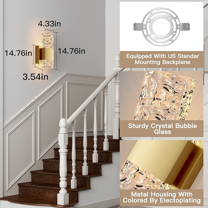 camuucci Battery Operated Wall Sconce Rechargeable Battery Powered 12000mAh Wall Light Indoor Not Hardwired Wall Lamp Fixtures for Bedroom Living Room 2Pack