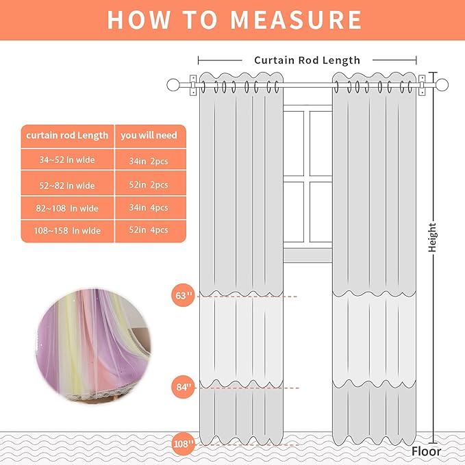 XiDi Pink Yellow Curtains for Girls Bedroom Decor Kids Blackout Curtains for Nursery Room Darkening Rainbow Princess Unicorn Wall Decals Little Girl Pink Yellow Purple 52x45 Inches Long 2 Panels Set