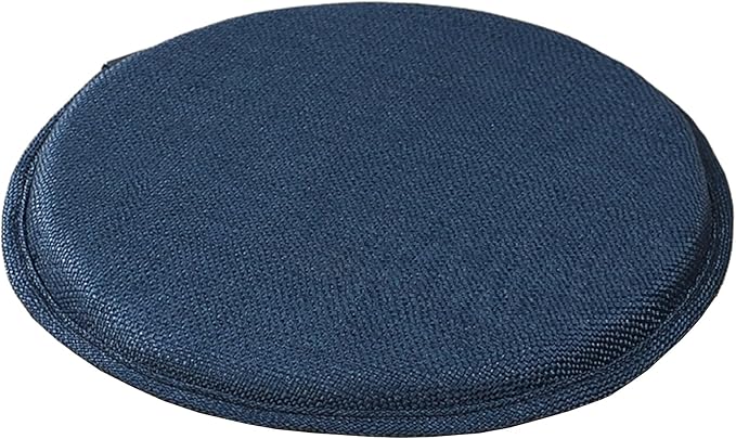 Round Seat Cushion with Ties Breathable Bar Stool Cushion Cover Tatami Cushion Pillow Kitchen, Home, Office Chair Cushion Cover (Deep Blue, 12 inch)