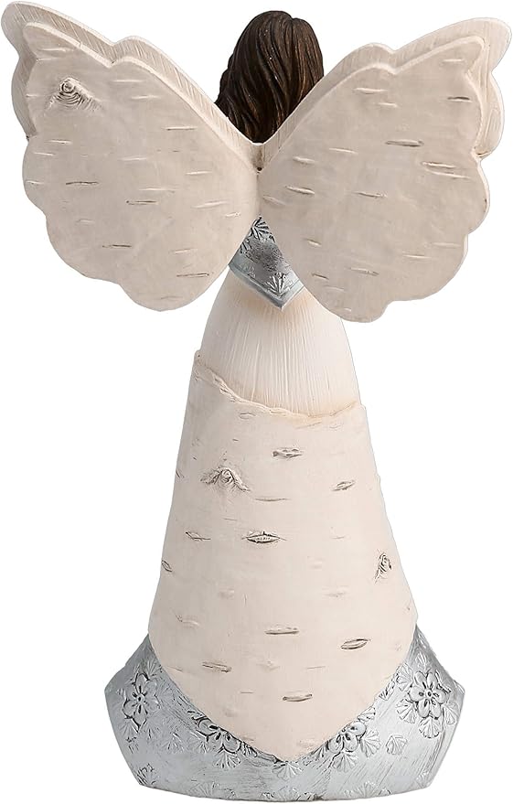 Pavilion Gift Company Elements 82328 Angel Figurine Holding Butterflies, Best Things In Life, 8-Inch , White