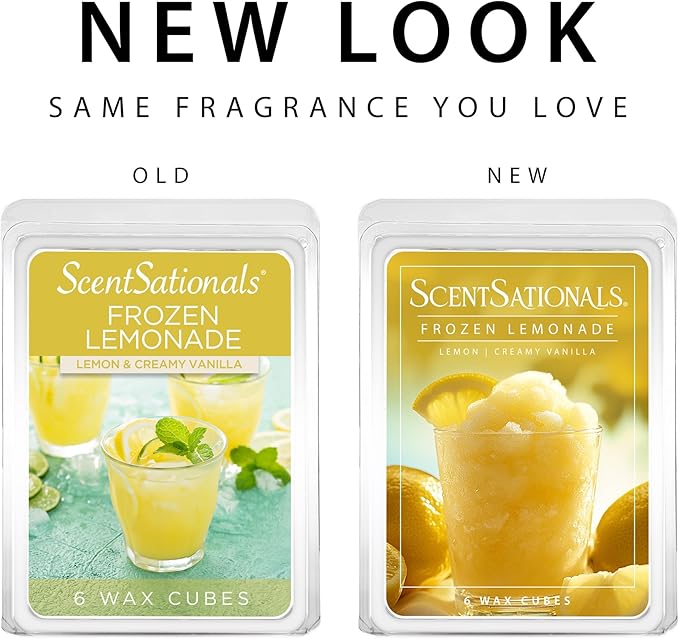 Scentsationals Wax Melts, Wax Cubes Strong Scent - Frozen Lemonade - Long Lasting Scented Wax Melts for Warmer, 10oz (24-Cubes)