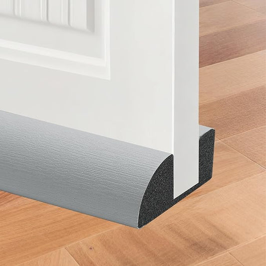 2 Pack Pack Door Draft Stopper 36" Adjustable Under Door Draft Stopper Soundproofing 30 Inch to 36 Inch Noise Blocker Seal Large Gap up to 1.2", Easy to Install Grey