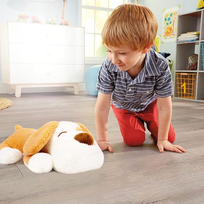 Niuniu Daddy Weighted Dog Stuffed Animal for Kids & Adults, 18" | 3lb Weighted Plushies Pillow for Sleeping and Calming, Cute Lying Plush Toy Large Huggable Gift for Everyday Comfort