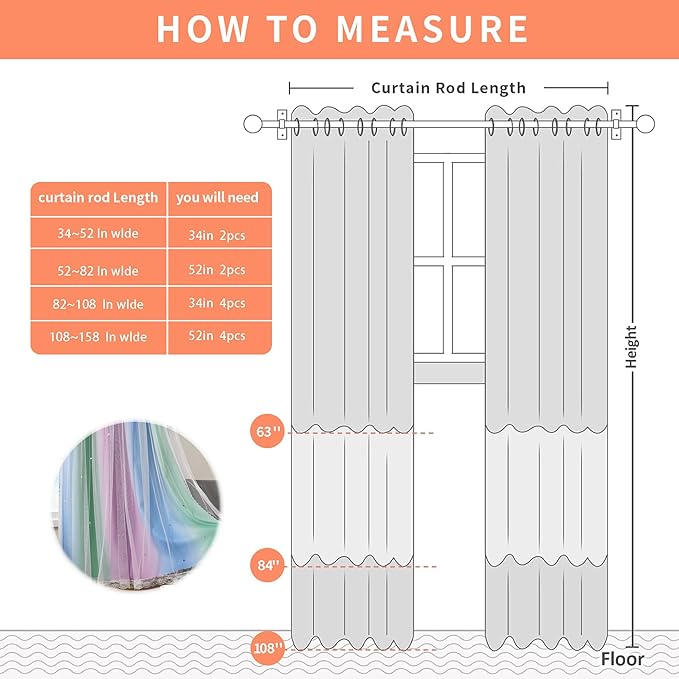 XiDi Blackout Curtains for Girls Bedroom Decor 63 Inches Long Window Curtains Colorful Rainbow Design 2 Panel, Kids Room Unicorn Princess Theme Home Decor Ombre Drapes Green Purple Blue W34 X L63