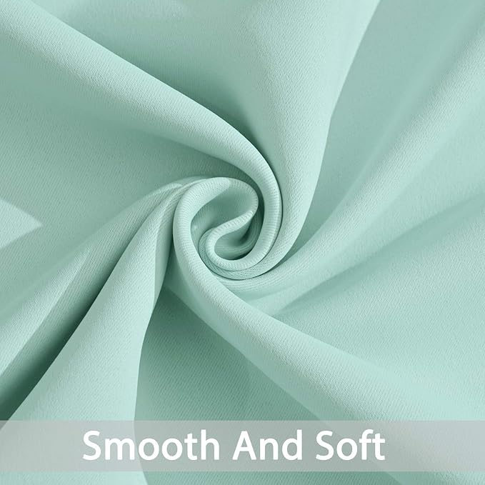 Yakamok Aqua Blackout Room Darkening Thermal Insulated Solid Grommet Curtainsfor Bedroom Light Blocking Window Treatment Curtian Drapes for Living Room(Aqua Blue,52x72-inch, 2 Panels)