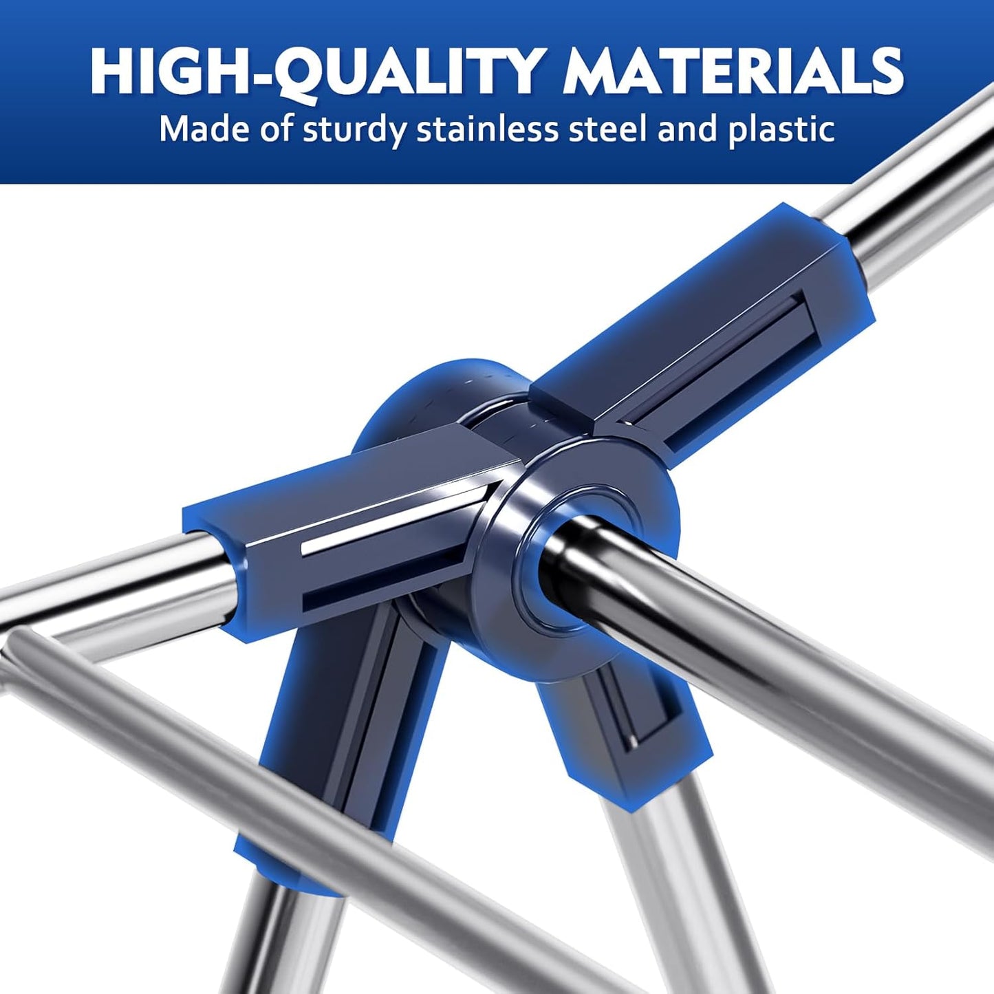 APEXCHASER Clothes Drying Rack, Drying Rack Clothing with Height-Adjustable, Foldable Gullwings Laundry Drying Rack, Indoor Outdoor Use, No Assembly