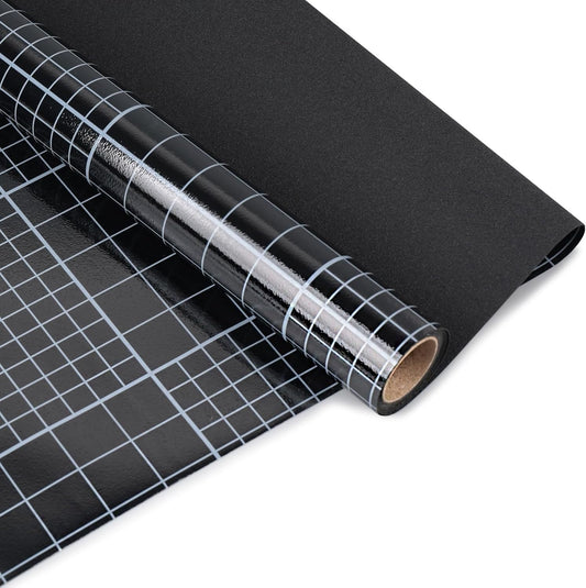 HIDBEA Blackout Window Film,100% Light Blocking Room Darkening Window Privacy Film,Frosted Glass Window Film Heat Control, Removable Window Cover Tint for Day Sleep (Black,17.3in x 13.1ft)