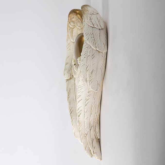 BC Home Décor Angel Wing Décor for Wall, Heart and Calla Decorations for Wedding, Guardian and Love sculpture for yourself, Angel Gift for Her, 11.75"H Handmade by Buildclassic