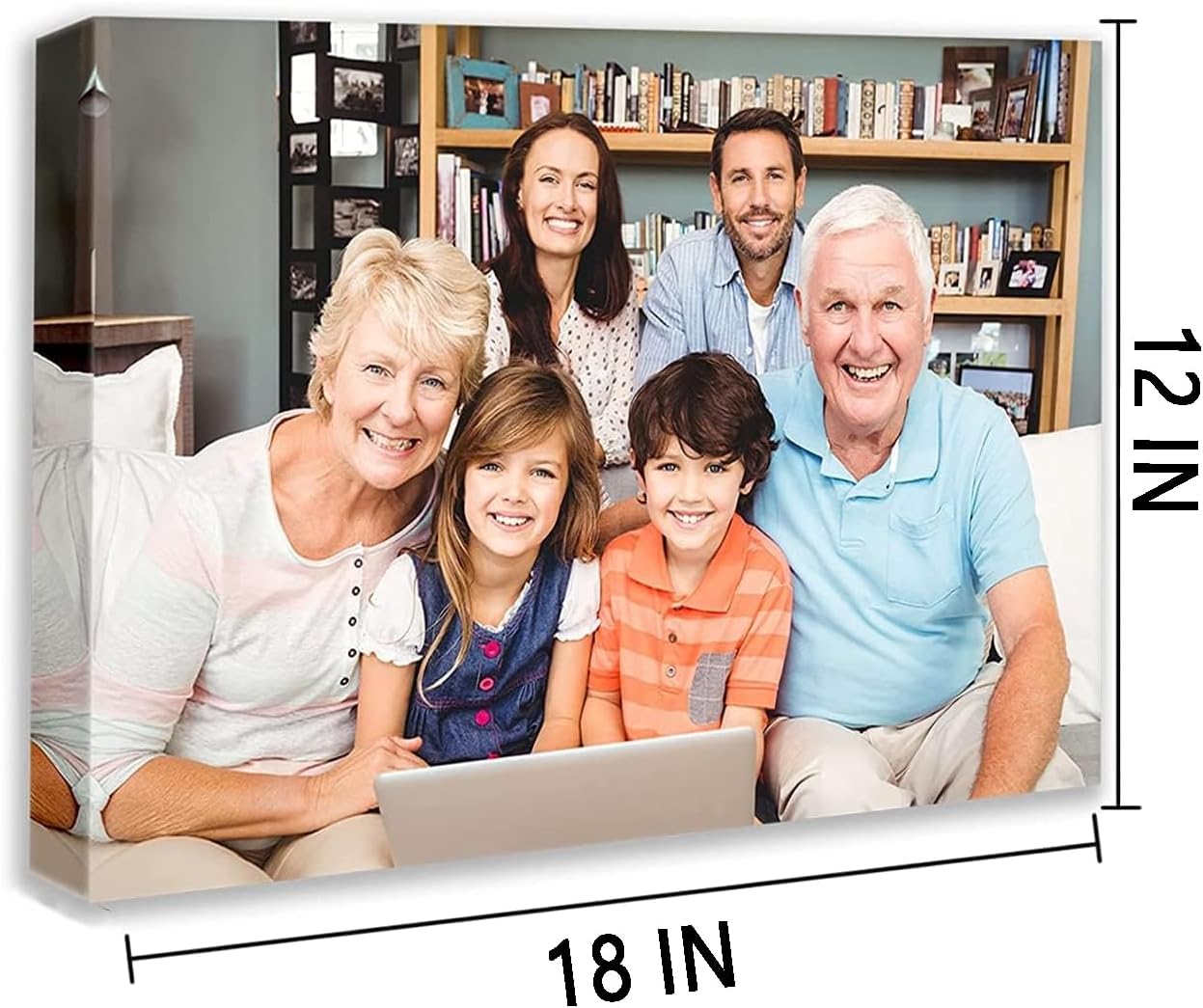 Laoife Custom Canvas Prints with Your Photos 18"x12" Wall Art, Custom photos on Canvas - Upload Your Image/Photo- Customizable photos, portraits and more, Ideal for Office, Living Room, Bedroom Wall Decor