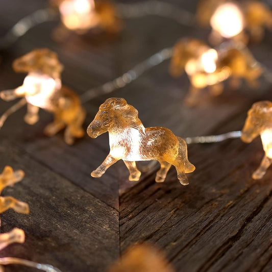 Fairy Pony String Lights Unique Decorative Light Horse Gifts for Girls Cute Lights 20LEDs 8ft Battery Operated for Birthday Horse Lover Xmas Thanksgiving Decor