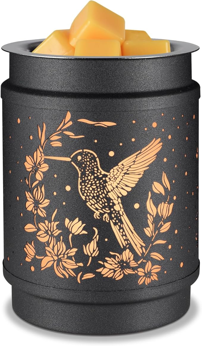 kobodon Hummingbird Metal Wax Warmer - Electric Fragrance Candle Oil Burner for Wax Melts as Gifts for Moms, Grandma, Women & Girls