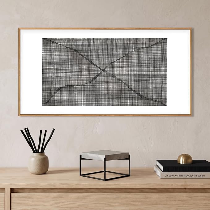 DRACIT Large Black and White Abstract Framed Canvas Wall Art Set,Minimalist Line Wall Decor,Neutral Geometric Print,Modern Mid Century Boho Artwork for Living Room,Bedroom,Office-20 x40