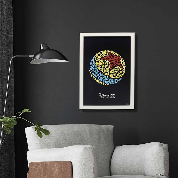 Disney Pixar Ball Framed Wood Wall Decor - Vintage Luxo Ball Picture for Home Decorating