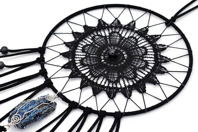 Urdeoms Black Dream Catchers for Bedroom Adults Boys Dream Catcher Wall Decor for Girls Crystals Boho Wall Hanging Decor Teens Room Decoration Festival Gifts Ideas(NO.16)