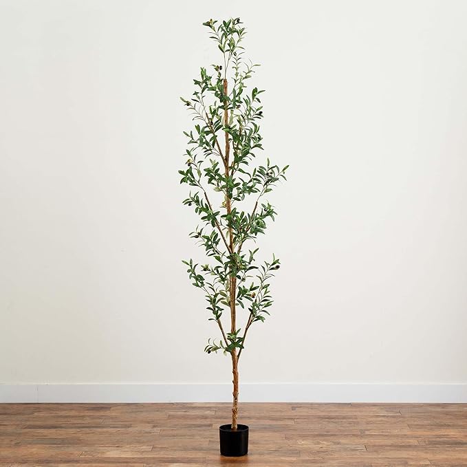 Potted Olive Artificial Tree - 8' - Green