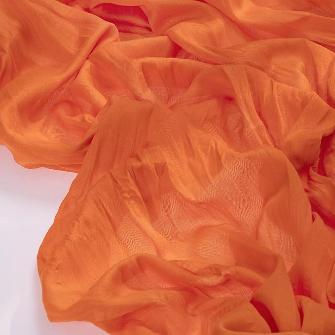 Socomi 6pcs Orange Cheesecloth Table Runner Easter Spring Boho Rustic Gauze 120 inch 10FT Cheese Cloth Runner for Wedding Party Baby Shower Birthday Home Decor Holiday Decorations
