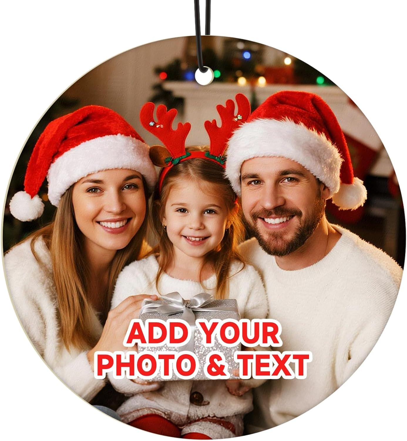 Personalized Christmas Ornaments 2025, Custom Air Fresheners with Picture, Personalized Air Freshener Ornaments Keepsake Gift for Christmas Tree Decorations, Baby Shower, Engagement, Wedding, Birthday